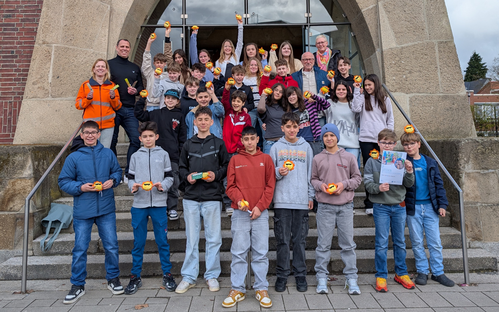 Klasse 6c des Städtischen Gymnasiums Herten machte sauber
