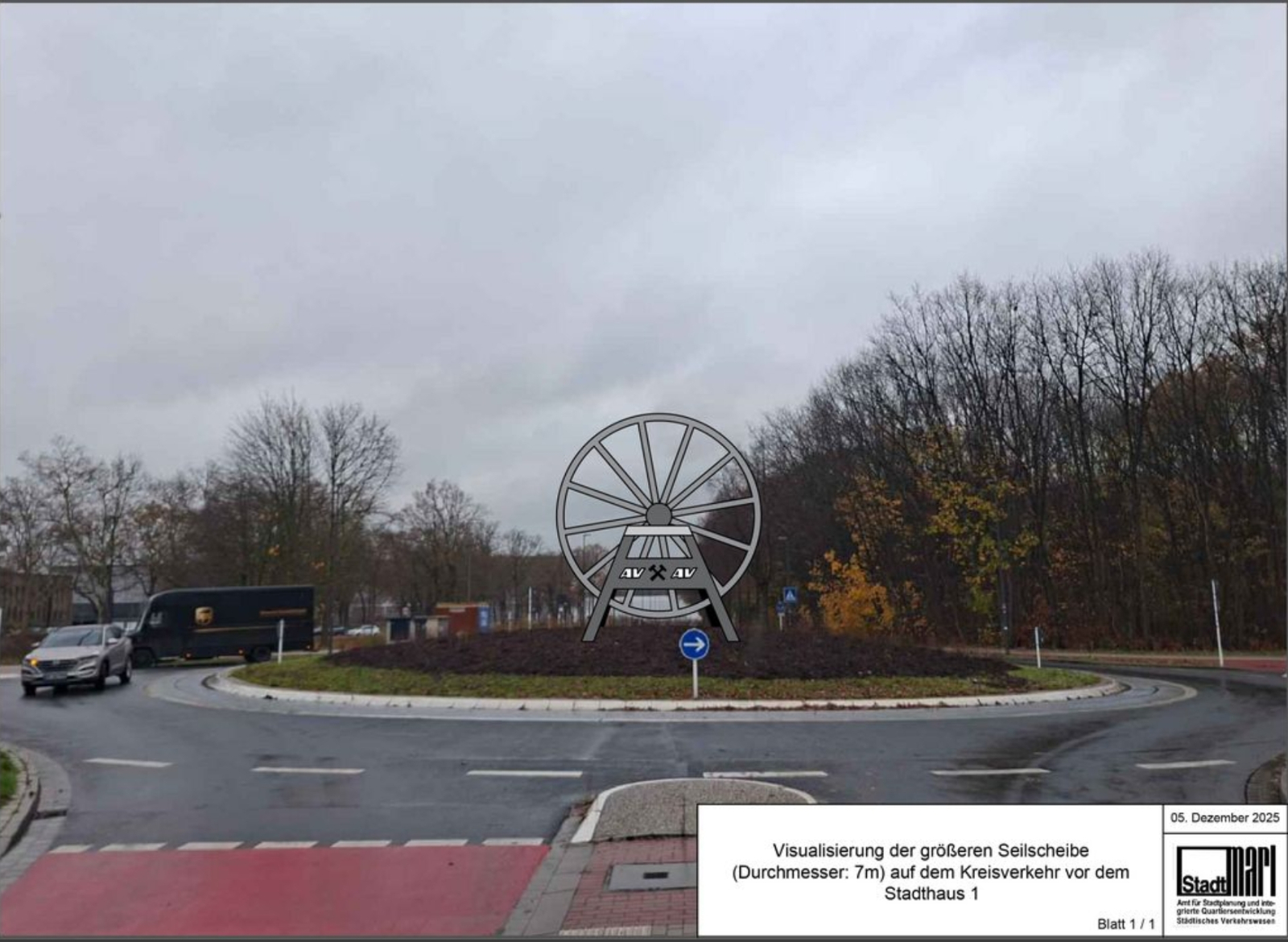 Rat beschließt Aufstellung der AV-Seilscheibe