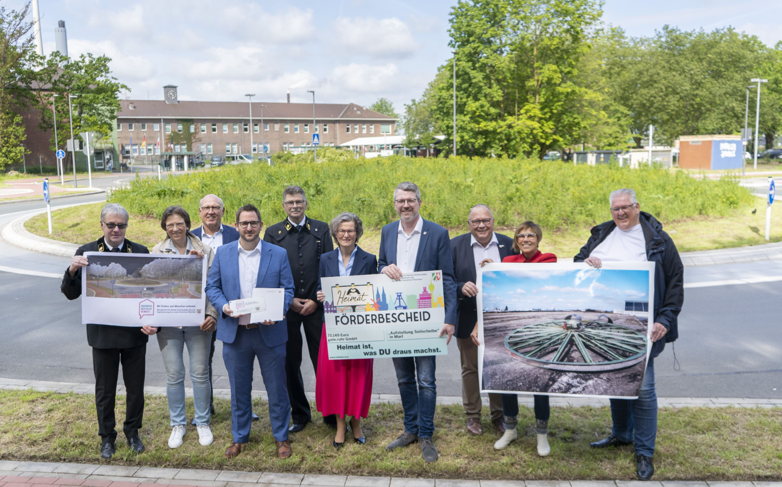 Seilscheibe rückt Bergbaugeschichte Marls ins Blickfeld